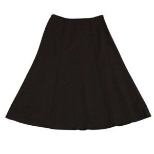 Vintage 90s Jones New York Women's Wool Blend Skirt Brown A Line Midi Size 6